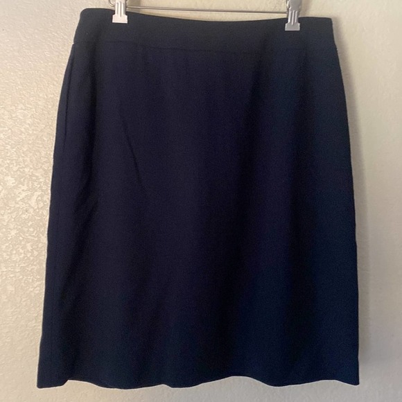 Jones New York Navy Blue Wool Blend Career Pencil Skirt 12 - Picture 5 of 5